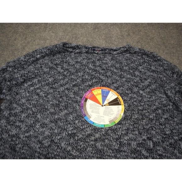 Chaps Sweater Womens Plus Size 1X Gray Metallic Long Sleeve Round Neck‎ - Picture 2 of 7